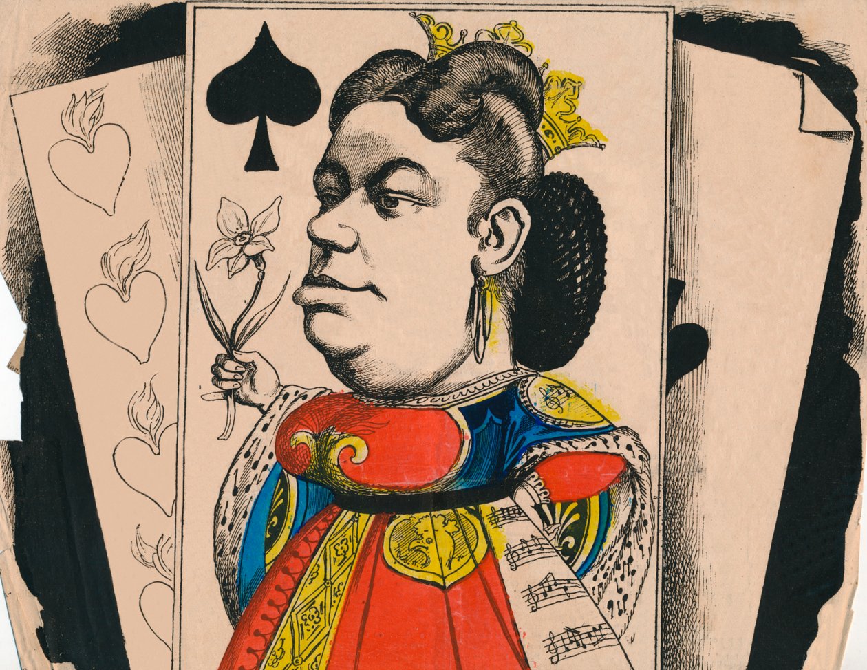Marie Sass z teatru operowego, 1867. autorstwa Andre Gill