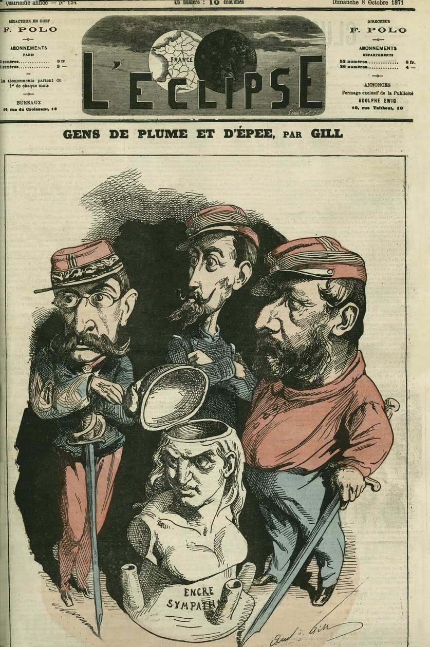 Ludzie pióra i miecza: Louis Leon Faidherbe (1818-1889), francuski wojskowy, Camille Cremer (1840-1876), francuski generał i Philippe Toussaint Joseph Bordone (1821-1892), lekarz i wojskowy. Okładka w „” L