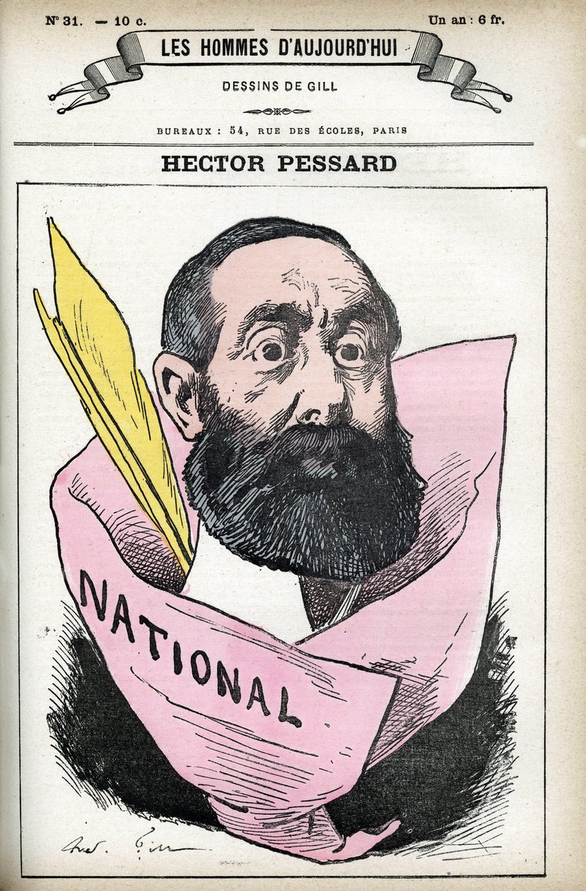 Portret Hectora Pessarda, francuskiego dziennikarza i właściciela gazety „Le National”. Karykatura Gilla, w „Les Homme d