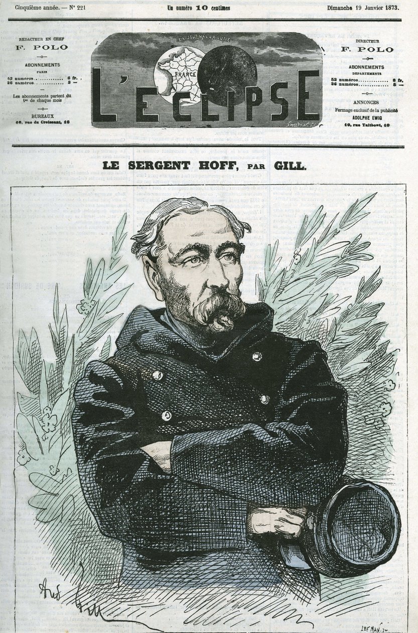 Portret sierżanta Ignacego Hoffa (1836-1902), żołnierza, bohatera wojny 1870 z Prusami. Okładka w „”L