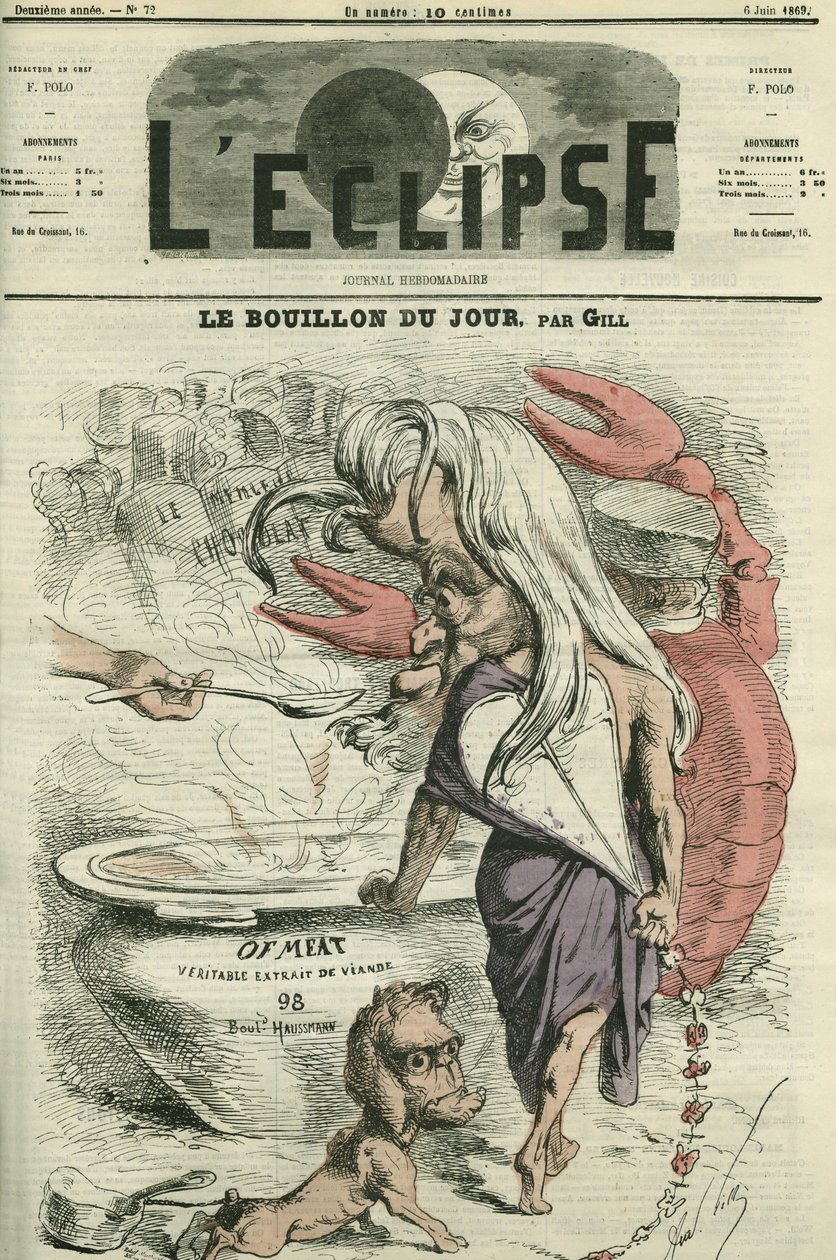 Rosół dnia, ilustracja do „mięsa”, ekstrakt z mięsa. Okładka w „” L