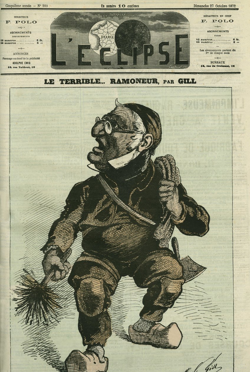 Straszny komin kominowy, Adolphe Thiers (1797-1877), francuski historyk i mąż stanu. Okładka w „” L