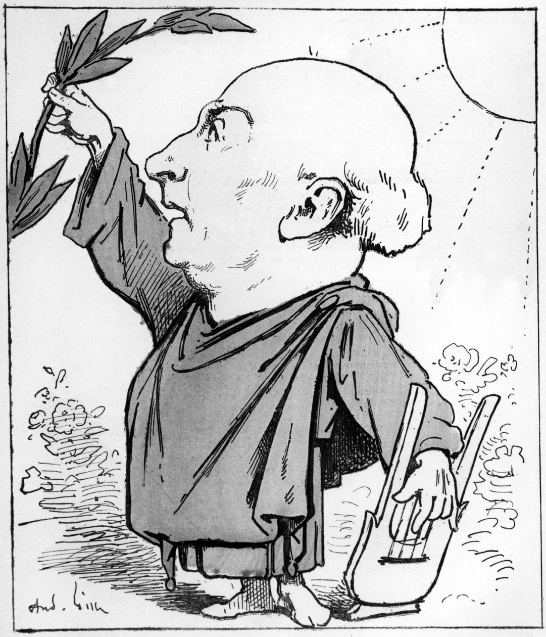 Theodore de Banville (1823-1891) francuski pisarz autorstwa Andre Gill