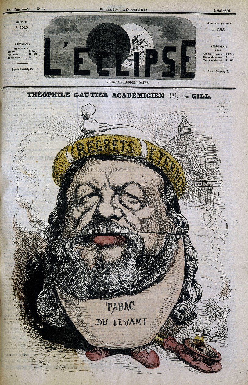 Théophile Gautier - autorstwa Gilla, w „”L