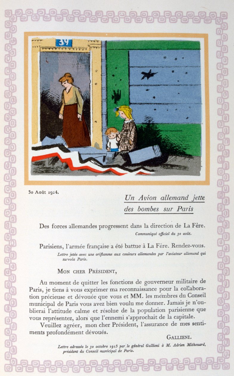 Niemieckie bombardowanie Paryża, 30 sierpnia 1914, 1919 autorstwa Andre Helle