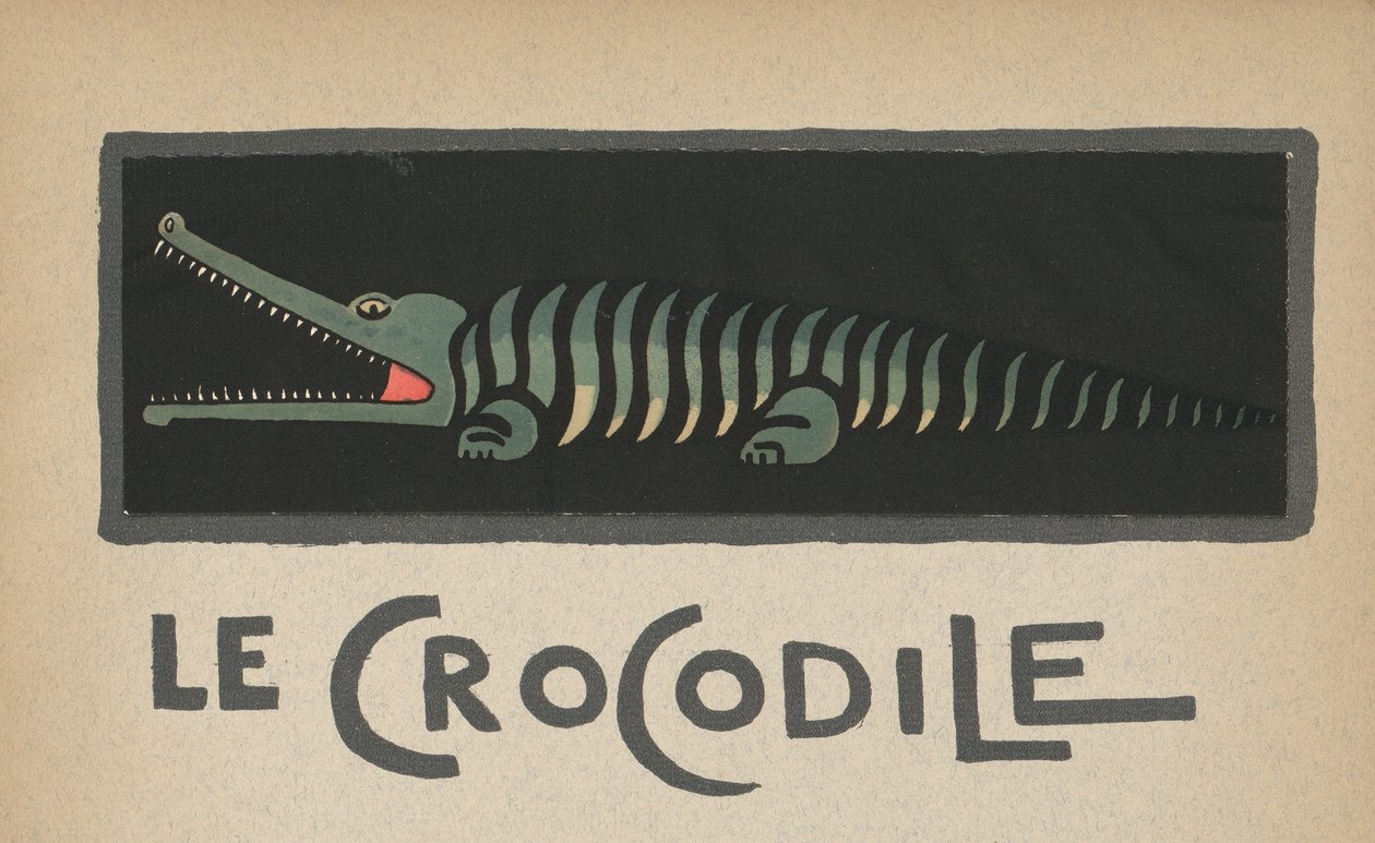 Krokodyl" Ilustracja dla dzieci przedstawiająca krokodyla autorstwa Andre Helle
