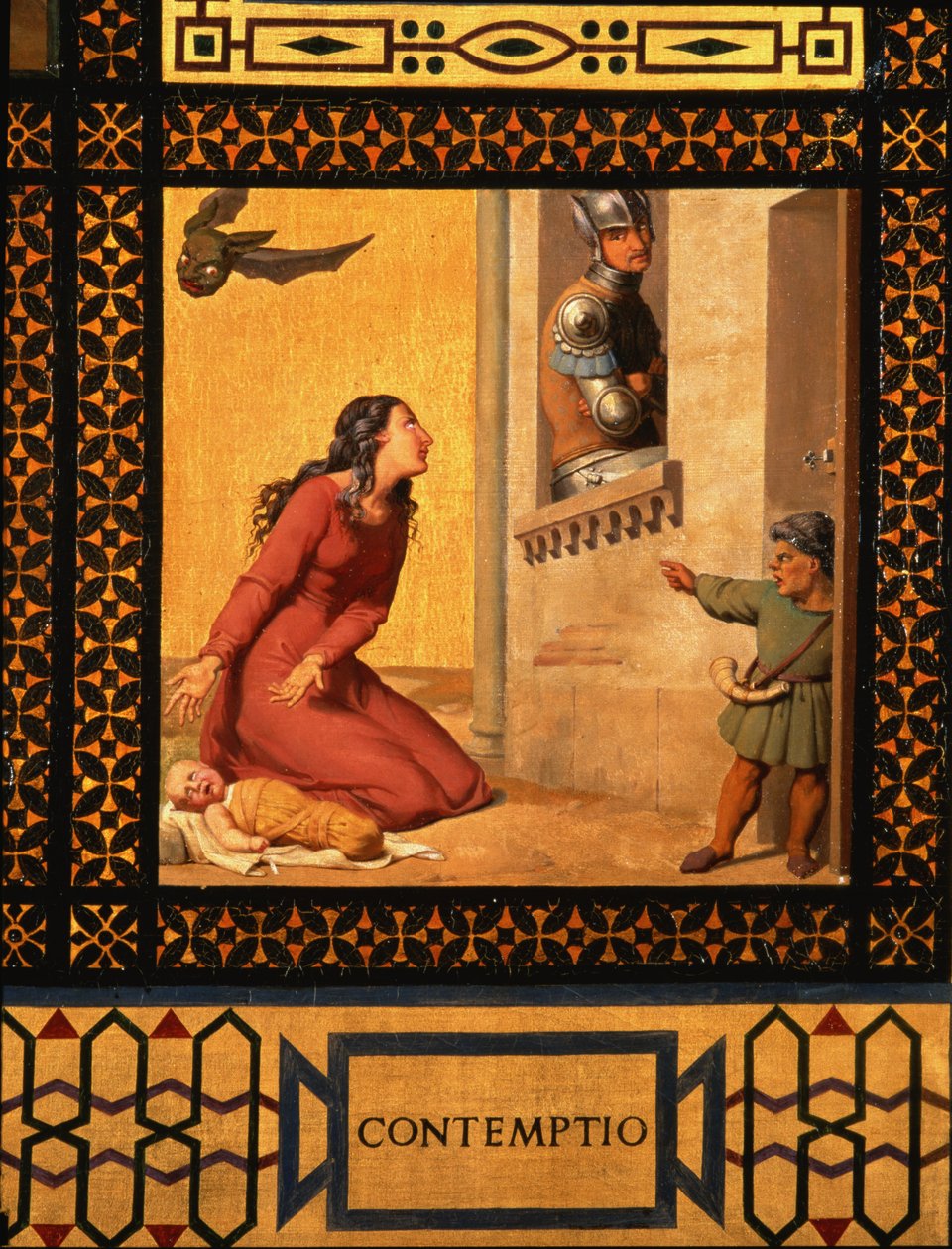Dobro i zło: Pogarda, 1832 detal 89709 olej na płótnie autorstwa Andre Jacques Victor Orsel
