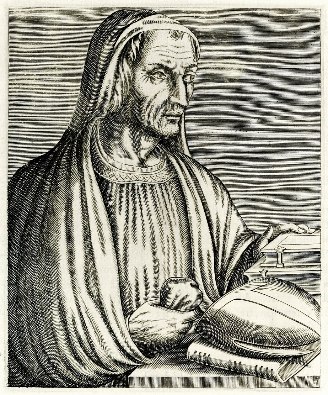 Grzegorz z Tours z ?Prawdziwe Portrety? autorstwa André Théveta opublikowanego w 1594 r. autorstwa Andre Thevet