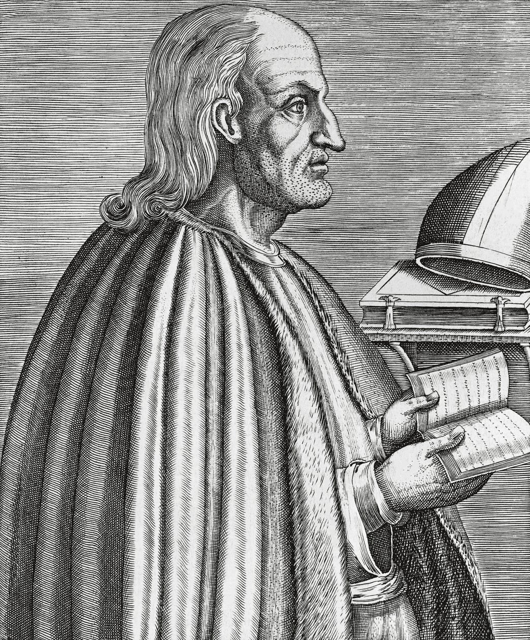 Portret Anzelma z Canterbury zwanego również Anzelmem z Aosty (1033-1109), świętego, teologa i doktora Kościoła, arcybiskupa Canterbury, rycina z 1584 roku autorstwa Andre Theveta (1502-1590) autorstwa Andre Thevet