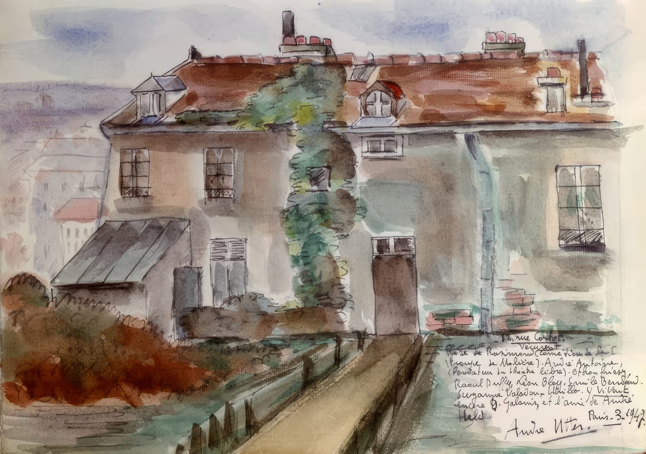 Paryż, dom przy ulicy Cortot 12 autorstwa Andre Utter