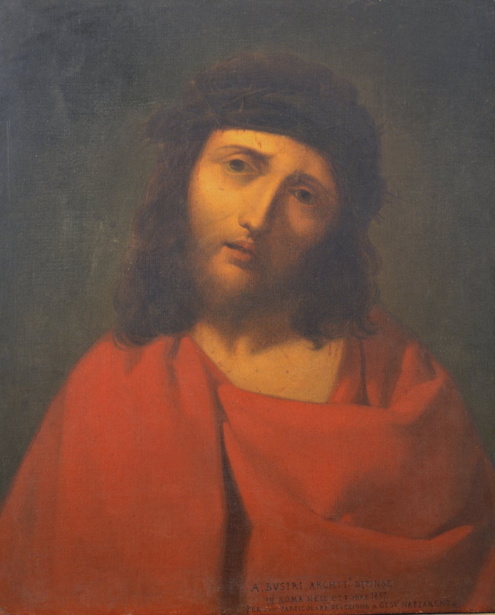 Jezus Chrystus w koronie cierniowej autorstwa Andrea Busiri Vici
