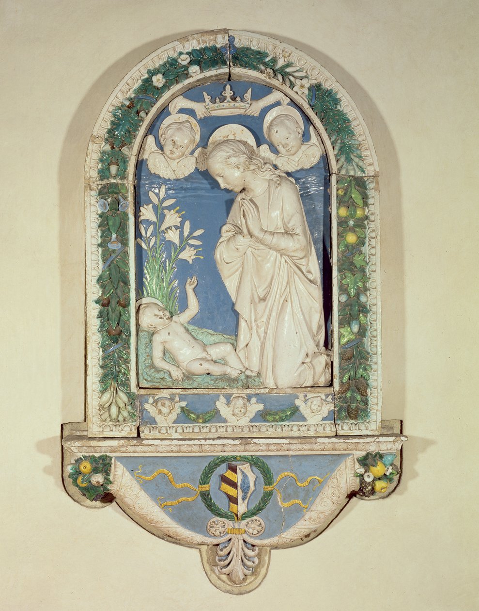 Madonna z Dzieciątkiem (terakota polichromowana) autorstwa Andrea Della Robbia