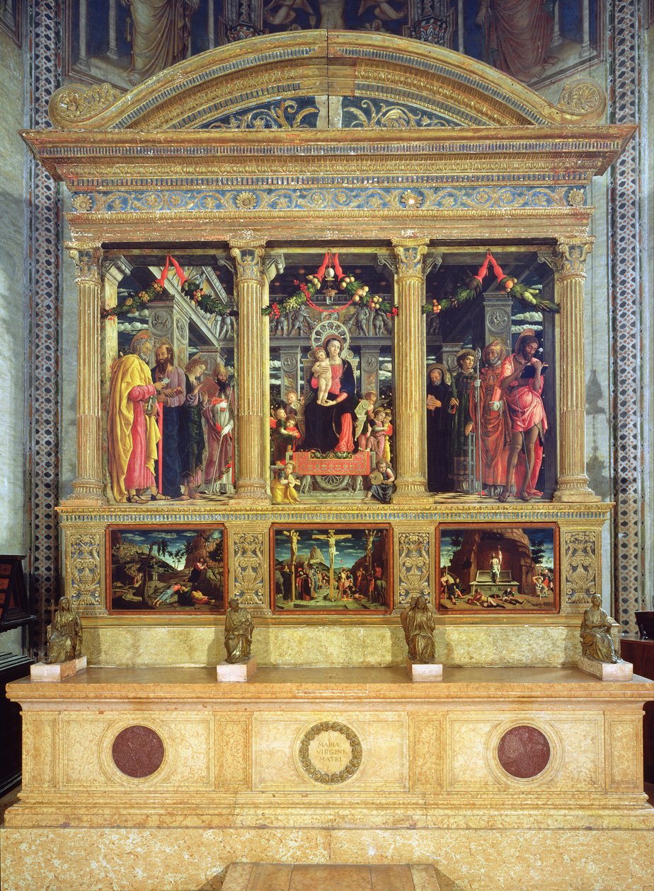 Ołtarz św. Zenona z Werony, 1456-60 autorstwa Andrea Mantegna