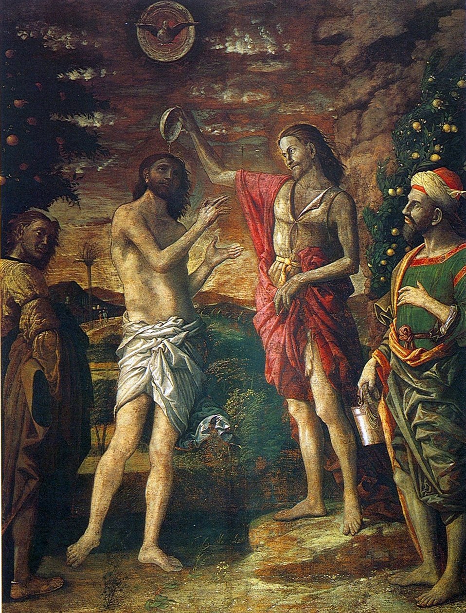 Chrzest Chrystusa autorstwa Andrea Mantegna