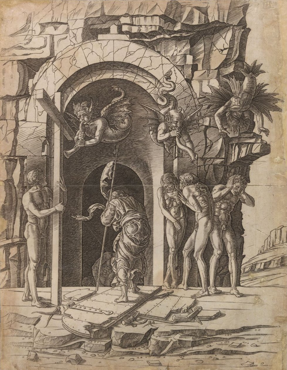Zstąpienie Chrystusa do otchłani autorstwa Andrea Mantegna