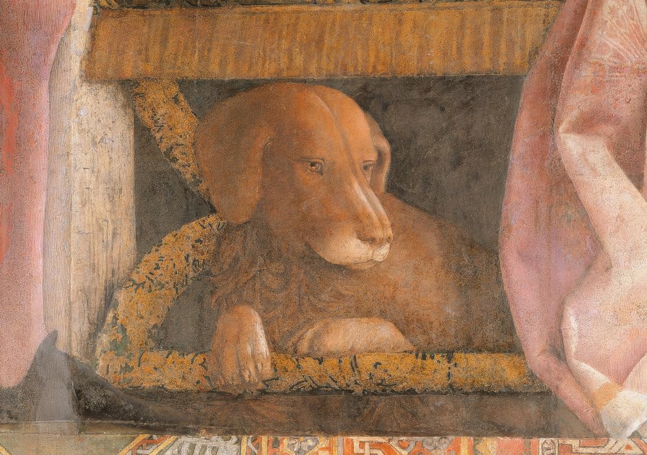 Lodovico III. Gonzaga z rodziną i dworem autorstwa Andrea Mantegna