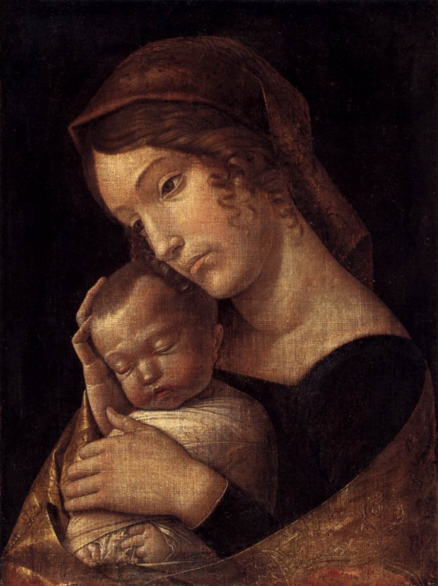 Madonna ze śpiącym dzieckiem autorstwa Andrea Mantegna