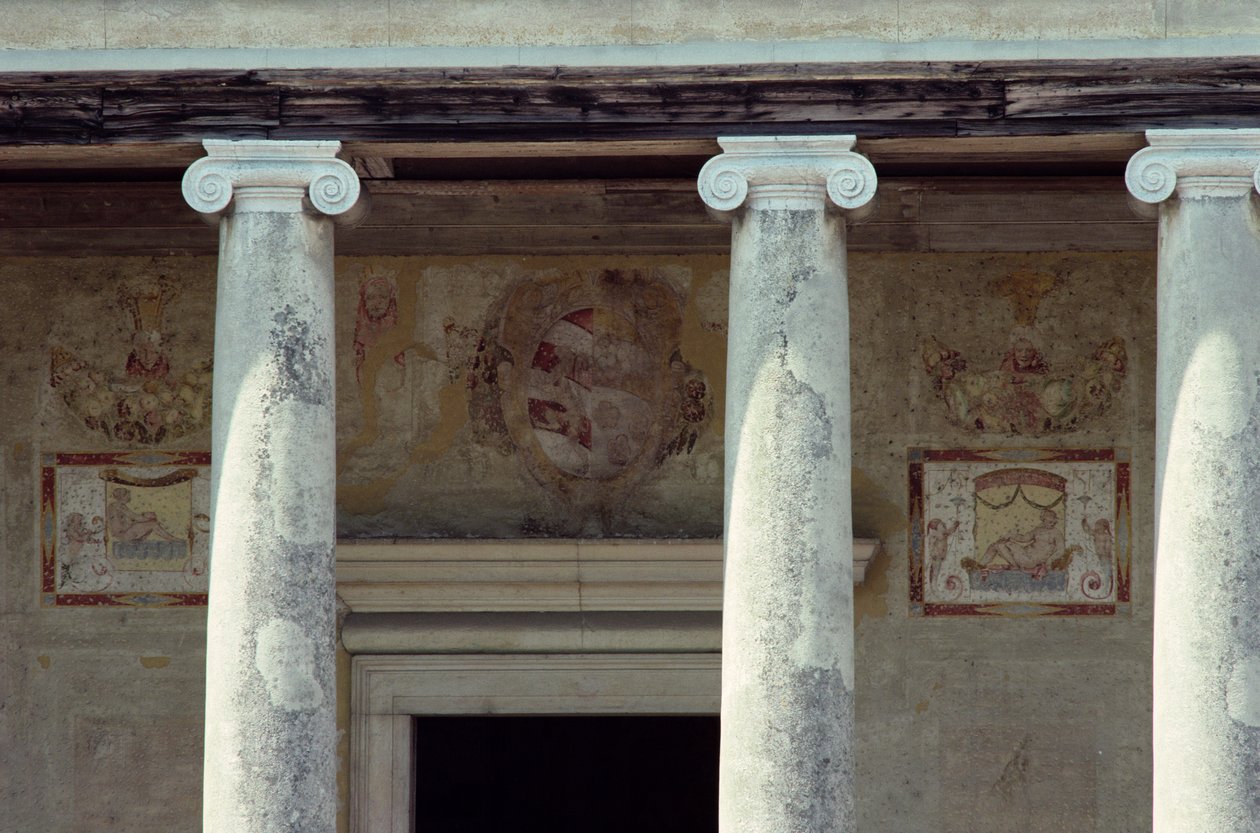 Kolumny jońskie z portyku, zbudowane w latach 1554-63 przez Andreę Palladio (1508-80) autorstwa Andrea Palladio