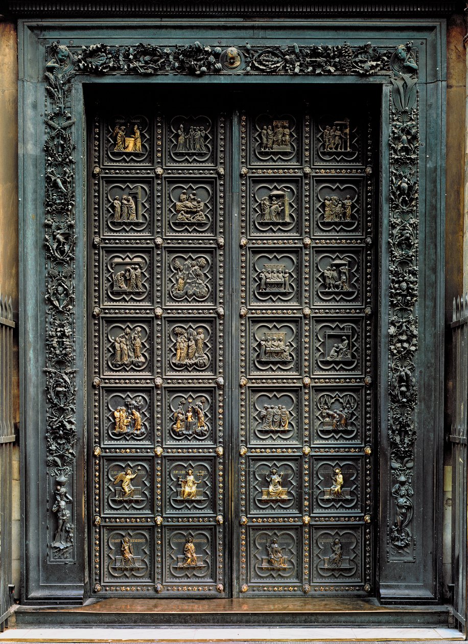 Drzwi południowe baptysterium San Giovanni, 1336 (brąz) autorstwa Andrea Pisano