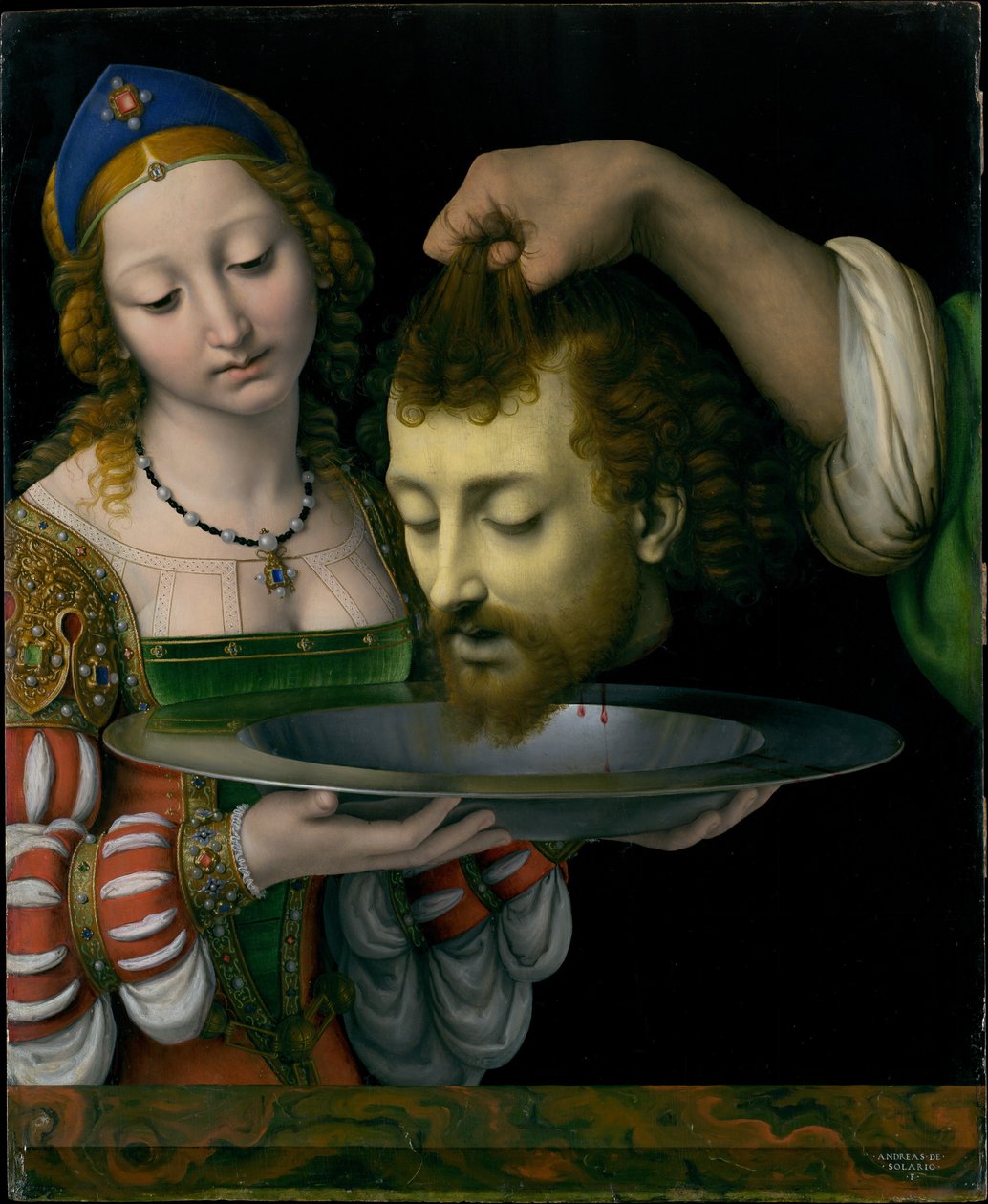 Salome z Głową Św. Jana Chrzciciela autorstwa Andrea Solari