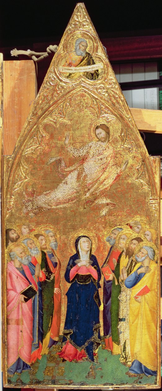 Wniebowstąpienie Chrystusa, 1355-60 (tempera na płycie) autorstwa Andrea Vanni