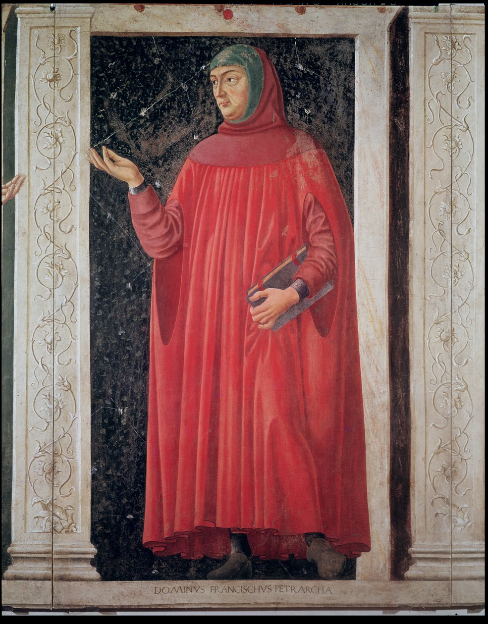 Petrarka (Francesco Petrarca) (1304-74) z serii słynnych mężczyzn i kobiet Villa Carducci, ok.1450 autorstwa Andrea del Castagno