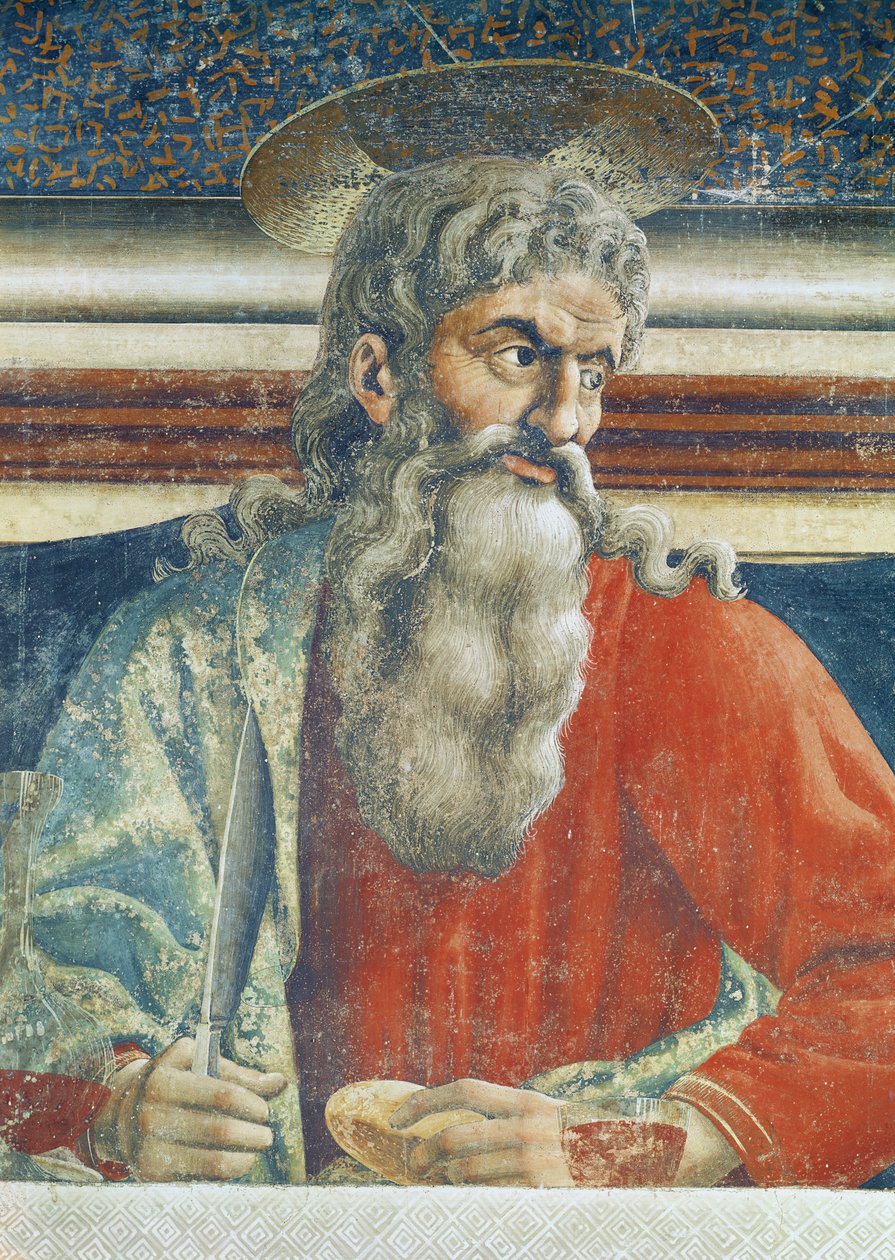Ostatnia Wieczerza, fragment św. Andrzeja, 1447 (detal 85172) autorstwa Andrea del Castagno