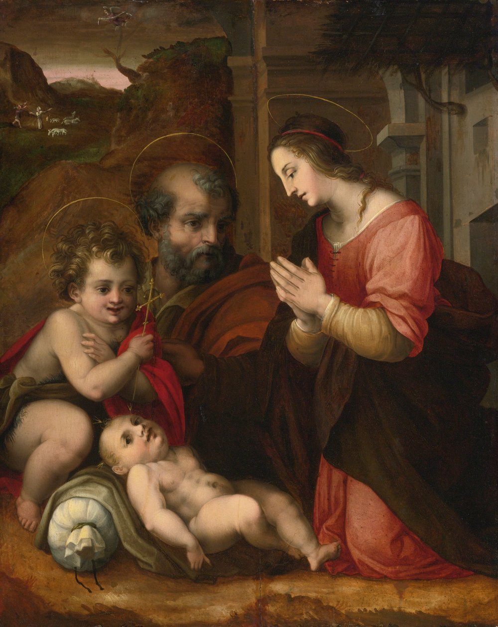 Święta Rodzina z młodym św. Janem Chrzcicielem autorstwa Andrea del Sarto