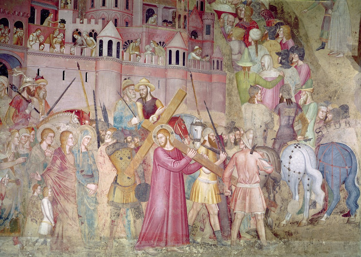 Droga na Kalwarię, z Kaplicy Hiszpańskiej, ok. 1365 autorstwa Andrea di Bonaiuto