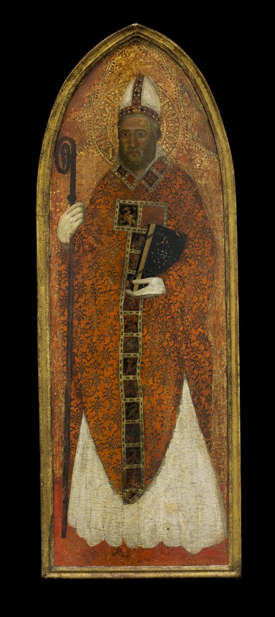 Święty Mikołaj z Bari, ok. 1365 (tempera i złoty liść na drewnie) autorstwa Andrea di Bonaiuto fl.1343 77 Andrea di Bonaiuto fl.1343 77