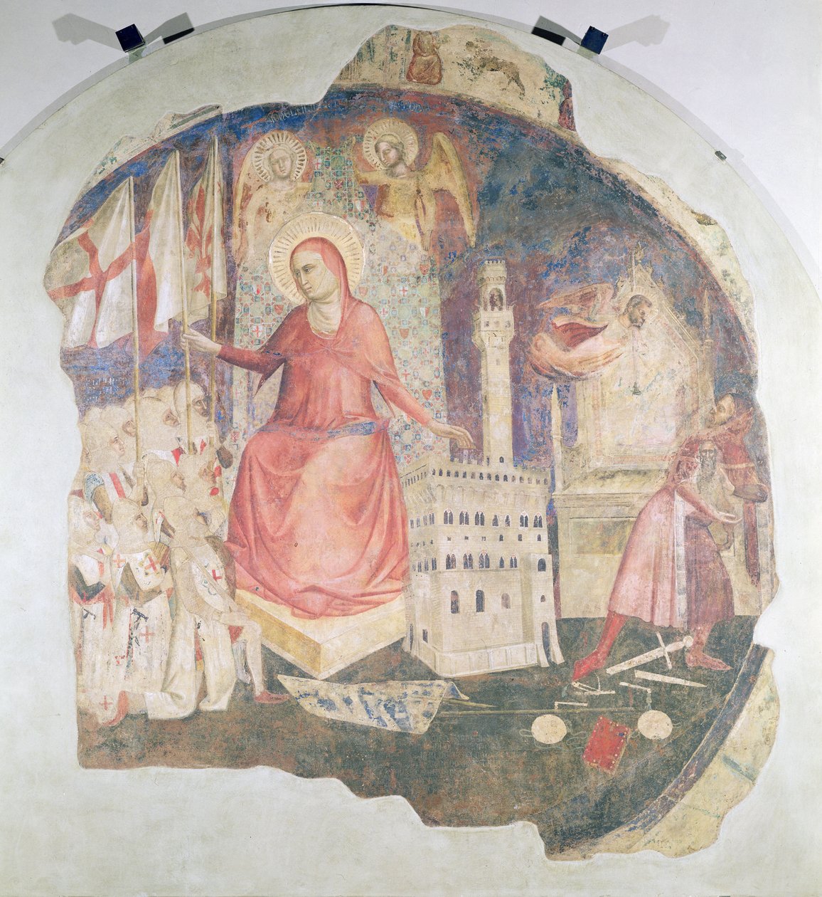 Wypędzenie księcia Aten z Florencji autorstwa Andrea di Cione Orcagna