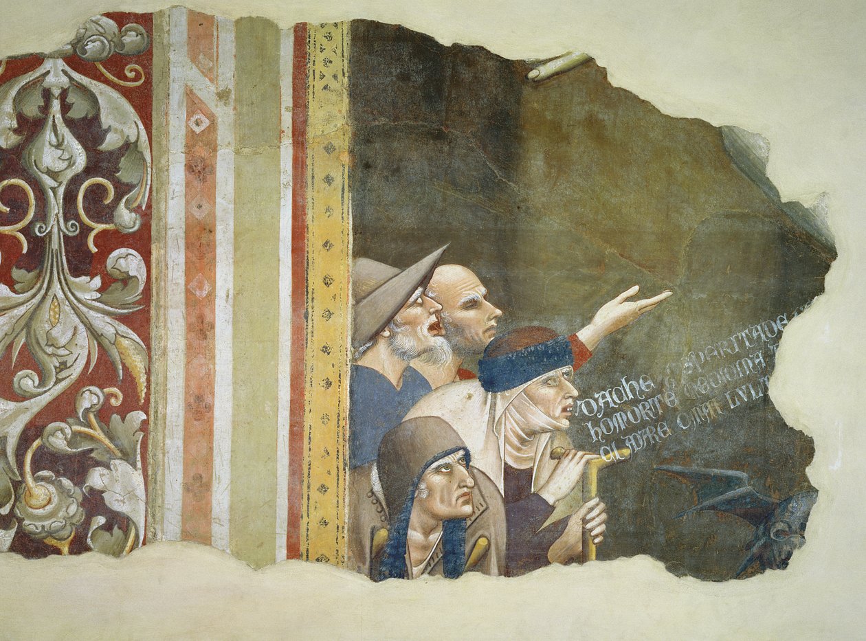 Triumf śmierci, fragment przedstawiający żebraków, 1348 r. autorstwa Andrea di Cione Orcagna