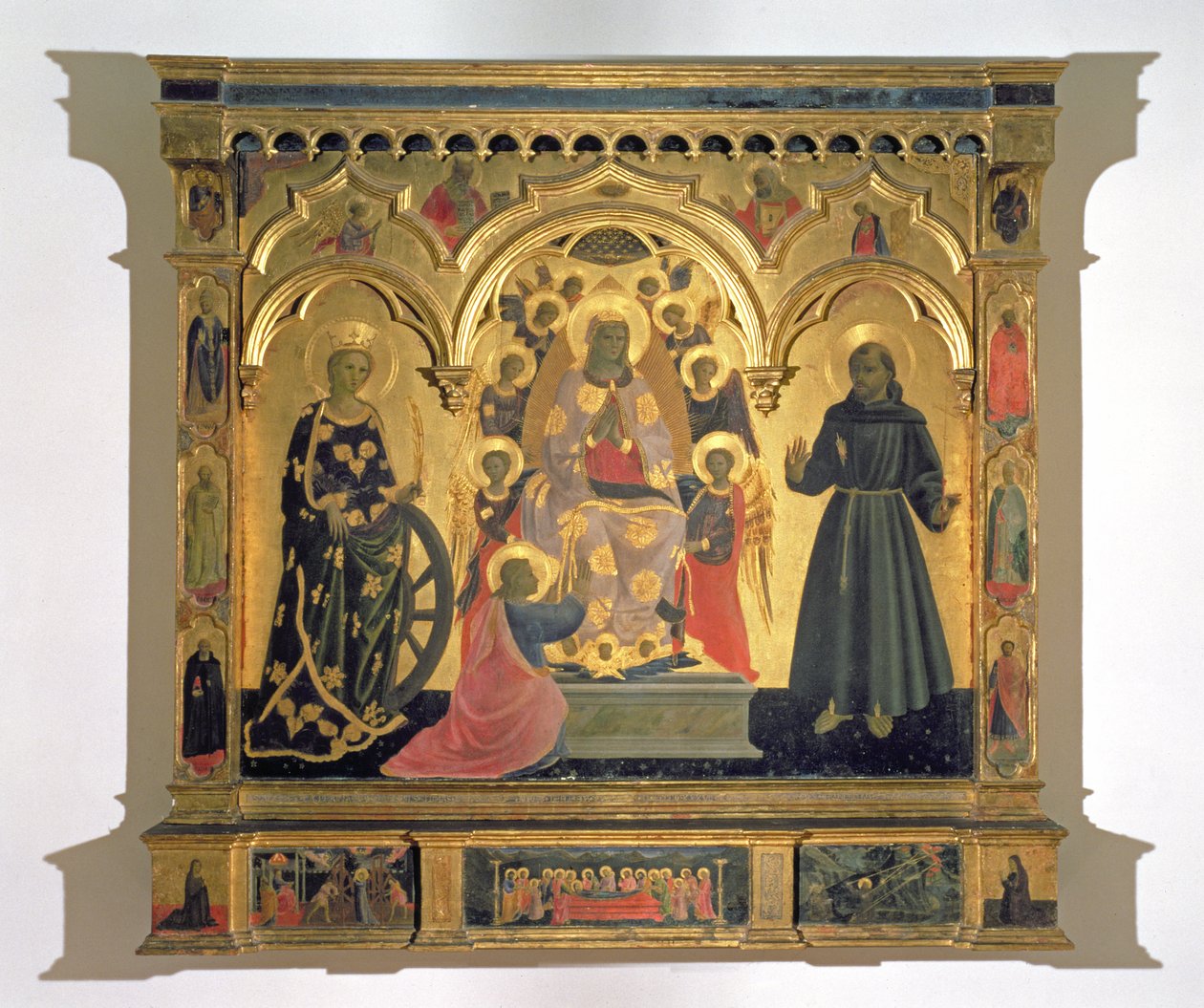 Madonna Pasa ze Świętymi i Aniołami, 1437 (tempera na desce) autorstwa Andrea di Giusto Manzini