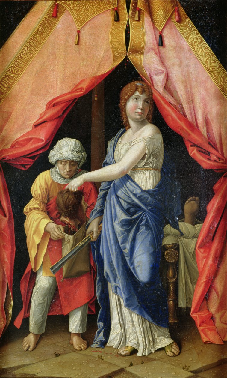 Judyta z głową Holofernesa, ok. 1500 r. (olej na desce) autorstwa Andrea (after) Mantegna
