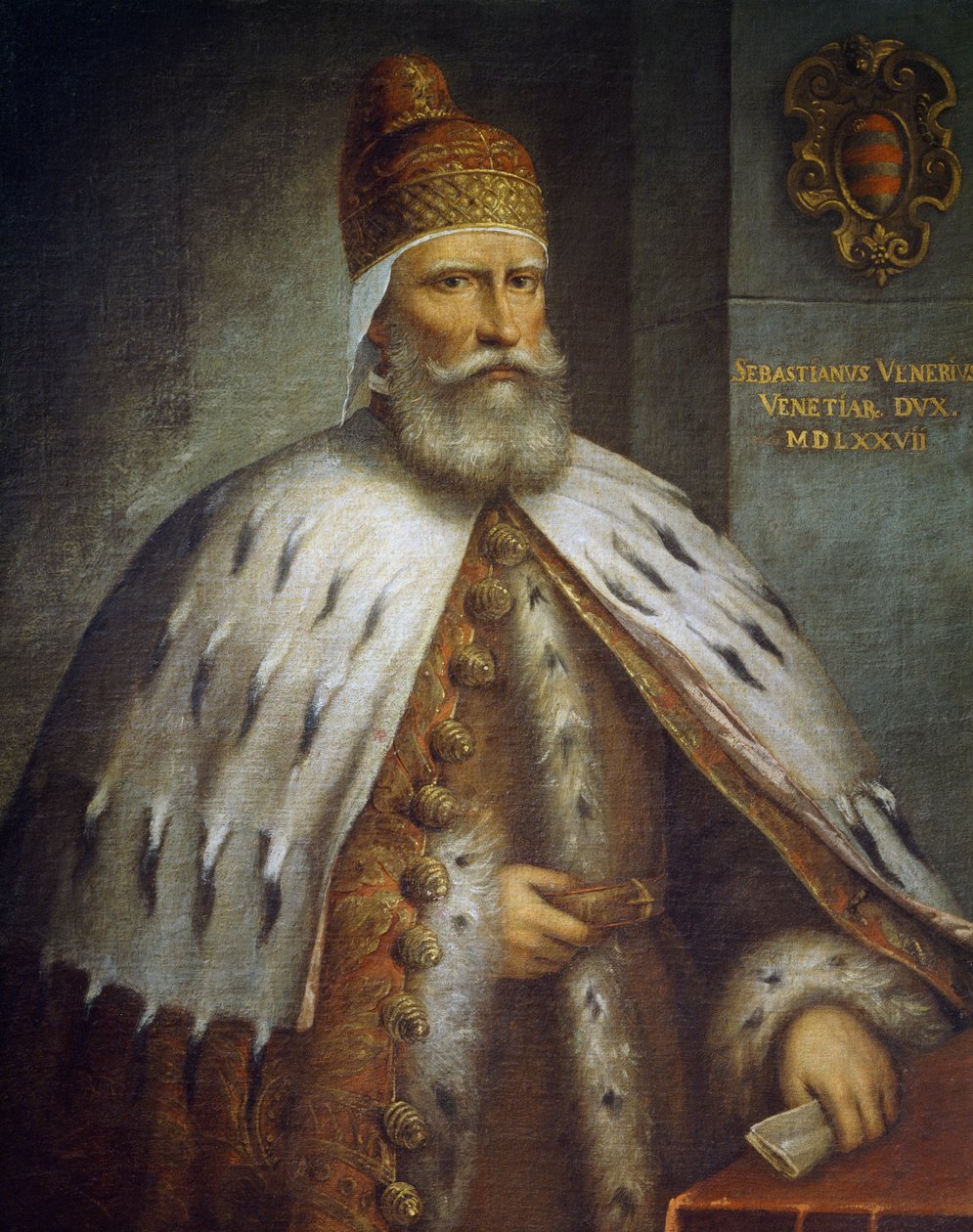Portret doży Sebastiano Venier (ok. 1496-1578) autorstwa Andrea (c.1542 c.1617) Michieli
