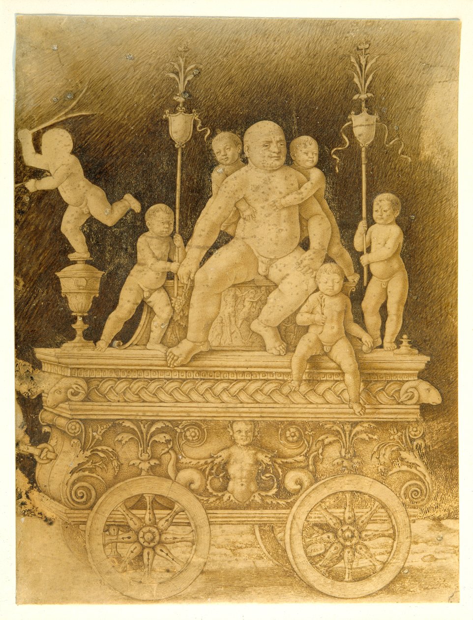 Triumf Silenusa, początek XVI wieku (pióro i atrament na welinie) autorstwa Andrea (follower of) Mantegna
