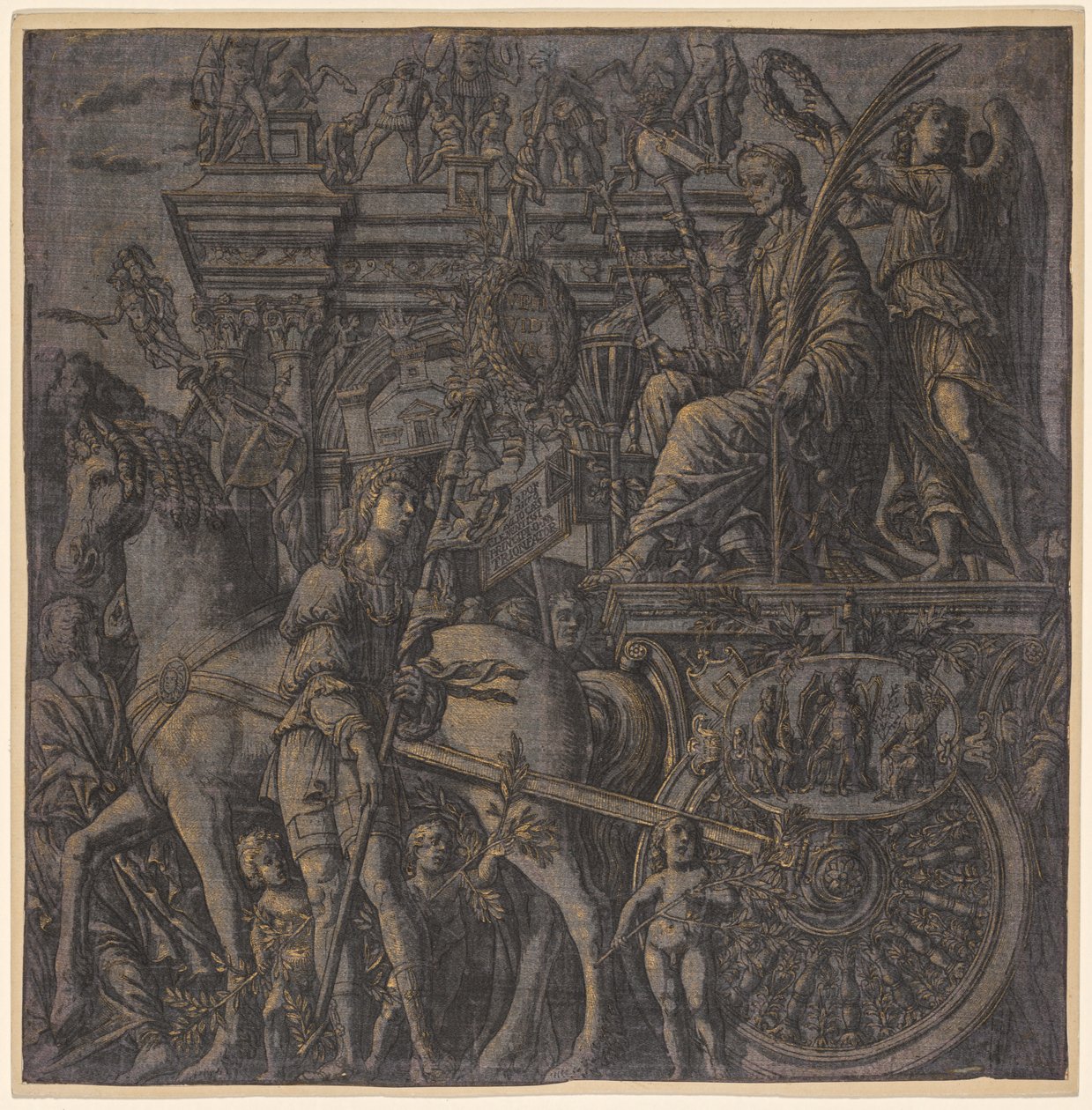 Triumf Juliusza Cezara: Triumf Cezara, 1593-99. autorstwa Andrea Andreani