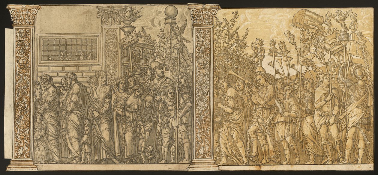 Triumf Juliusza Cezara [nr 7 i 8 plus 2 kolumny], 1599. autorstwa Andrea Andreani
