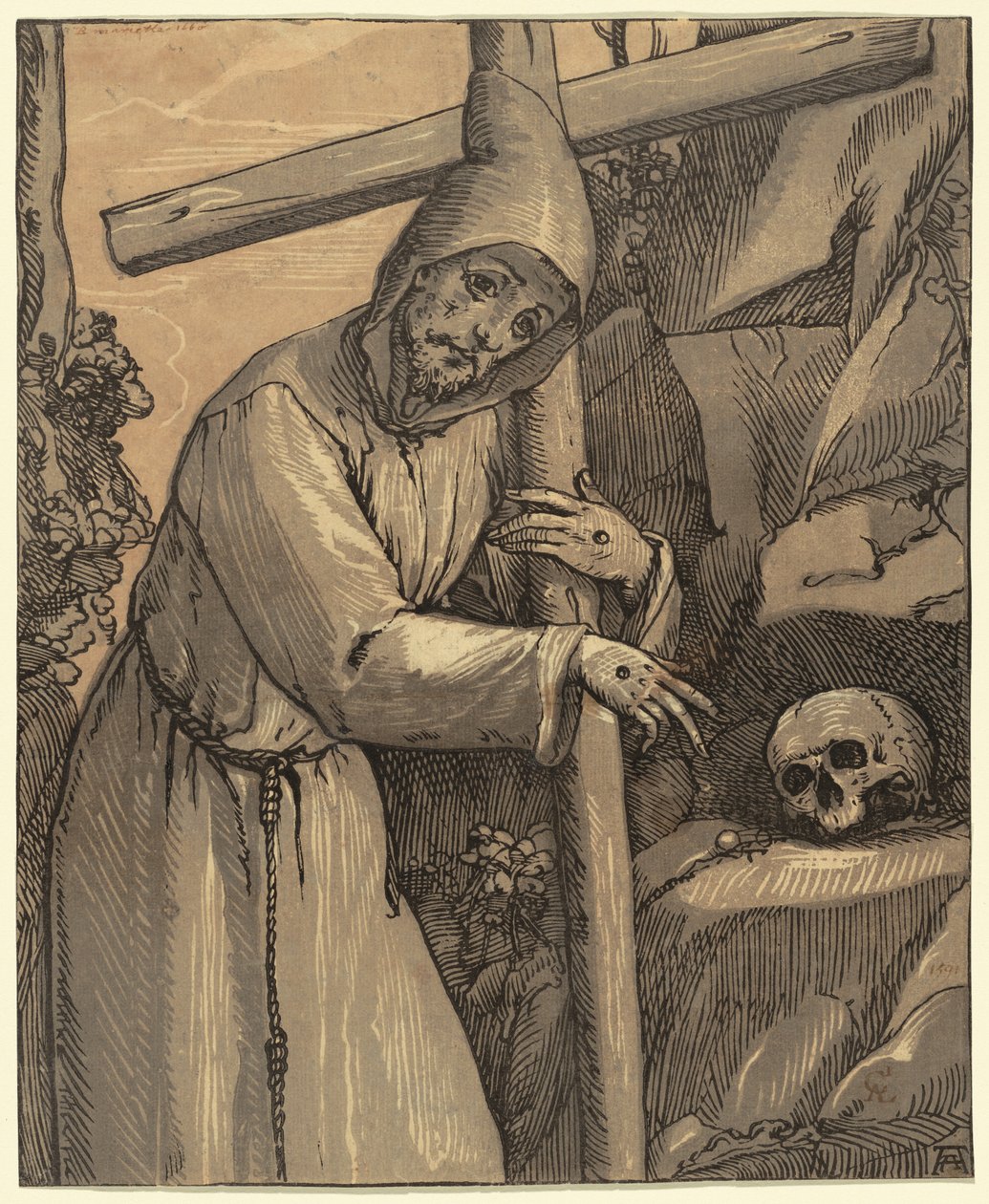 Święty Franciszek z Asyżu autorstwa Andrea Andreani, after Alessandro Casolani