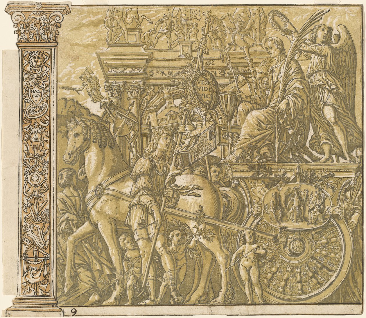 Triumf Juliusza Cezara [nr 9 plus 2 kolumny] autorstwa Andrea Andreani after Andrea Mantegna