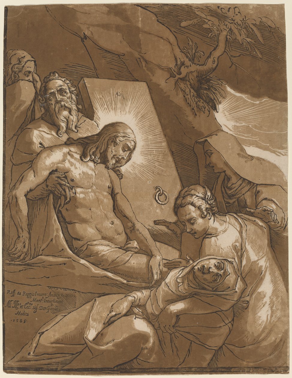 Złożenie do grobu autorstwa Andrea Andreani after Raffaello Motta