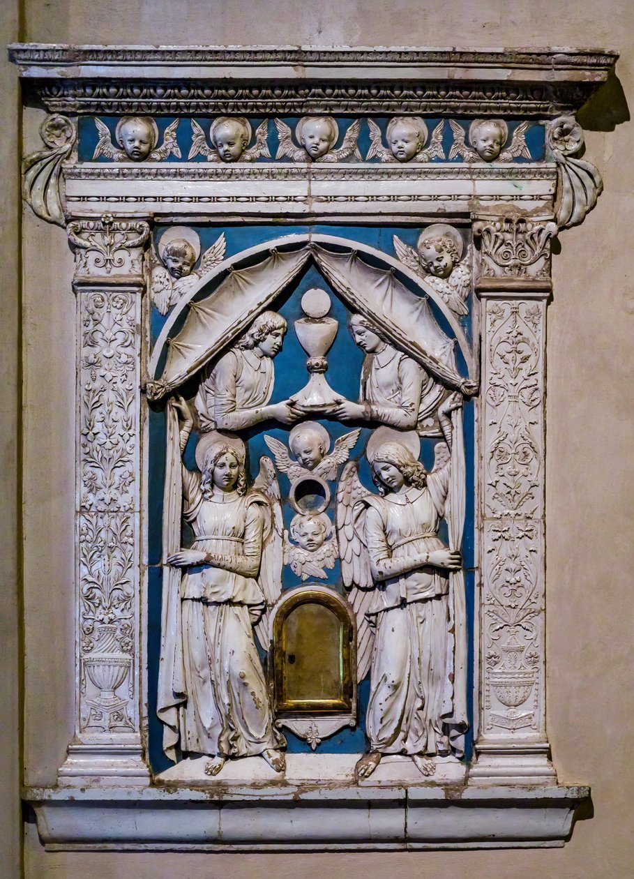 Tabernakulum, koniec XV lub początek XVI wieku (fresk) autorstwa Andrea Della Robbia