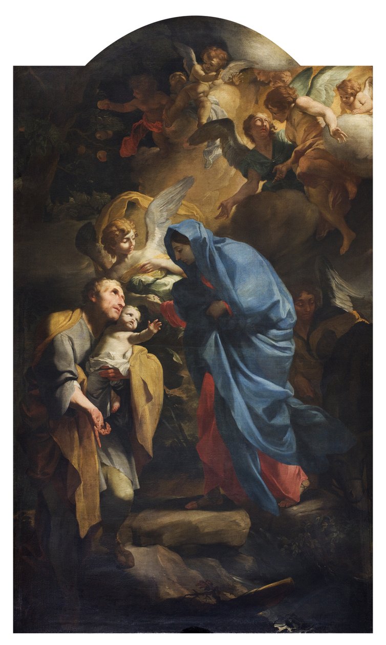 Święta Rodzina albo ucieczka do Egiptu, 1673-74 autorstwa Andrea Lanzani