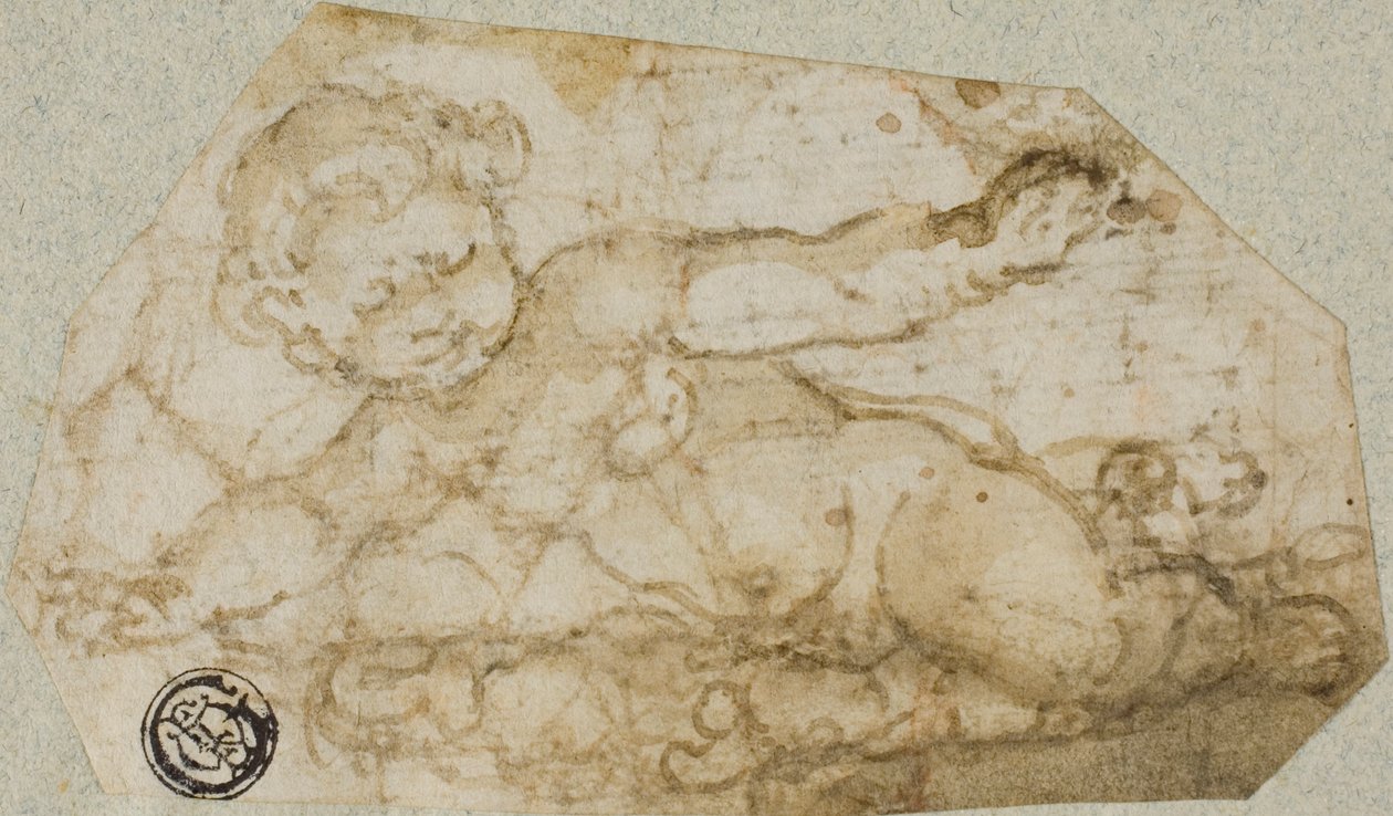 Putto z girlandą autorstwa Andrea Lilio