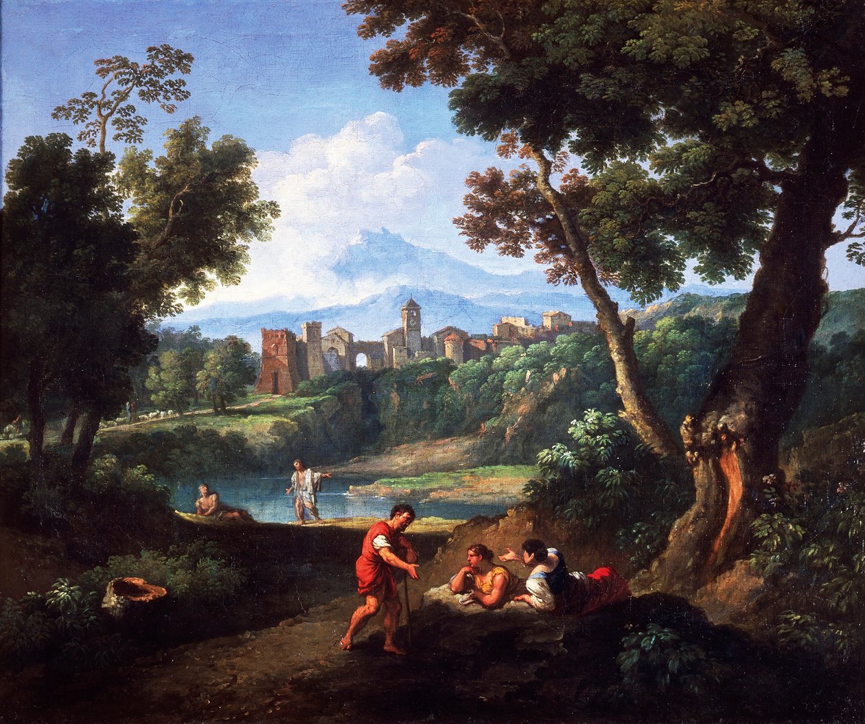 Pejzaż, Andrea Locatelli (1695-1741), olej na płótnie, 61x73 cm. autorstwa Andrea Locatelli