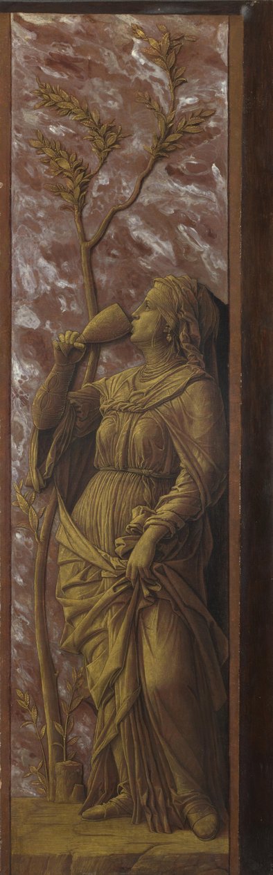 Kobieta pijąca, c. 1500 autorstwa Andrea Mantegna