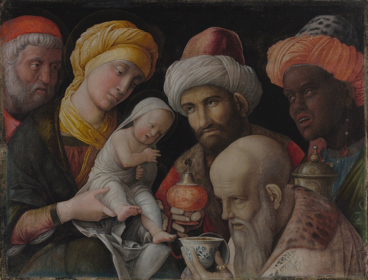 Pokłon Trzech Króli autorstwa Andrea Mantegna