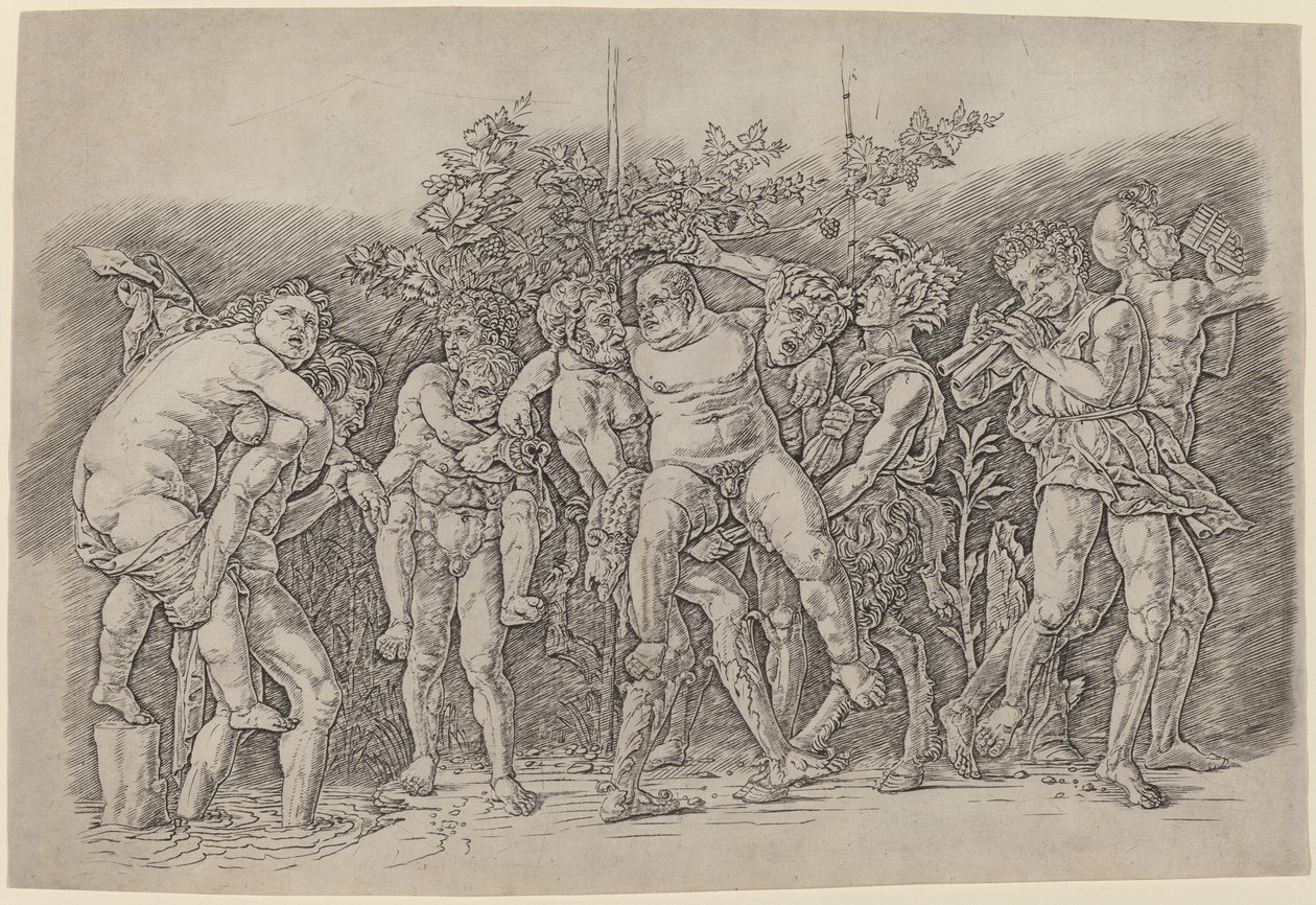 Bachanalia z Silenus autorstwa Andrea Mantegna