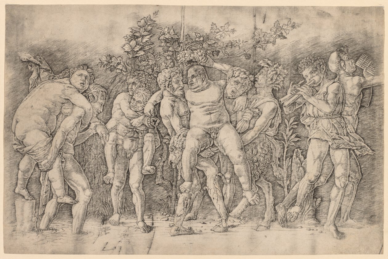 Bachanalia z Silenusem. autorstwa Andrea Mantegna