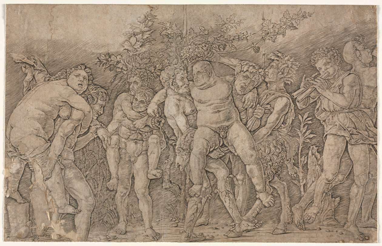 Bachanalia z Silenusem. autorstwa Andrea Mantegna